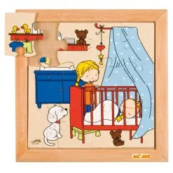 EDUCO Babypuzzels - Slapen (12 Stukjes)