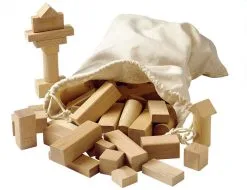 EDUCO Bouwblokken Naturel | Hout | 100 Stuks