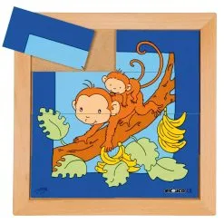 EDUCO Dierenpuzzels 'Moeder En Kind' - Aap (8 Stukjes)