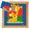 EDUCO Dierenpuzzels 'Moeder En Kind' - Giraffe (6 Stukjes) -Spellen Verkoopwinkel dierenpuzzels moeder en kind giraffe 6 stukjes