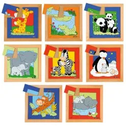 EDUCO Dierenpuzzels 'Moeder En Kind' | Set à 8