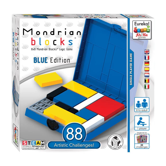 Eureka! Ah!Ha Games Mondrian Blocks - Blue Edition 3 Eureka! Ah!Ha Games Mondrian Blocks - Blue Edition