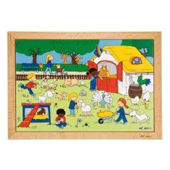 EDUCO Puzzelserie Kinderen - Kinderboerderij (24 Stukjes)