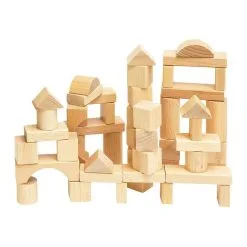 Woody 50 Bouwblokken Naturel